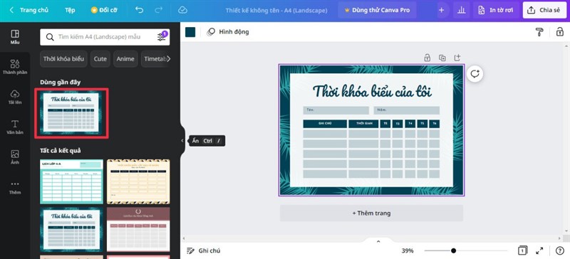 Cách tự tạo và thiết kế thời khóa biểu cho bản thân trên Canva Cách tự tạo và thiết kế thời khóa biểu cho bản thân trên Canva