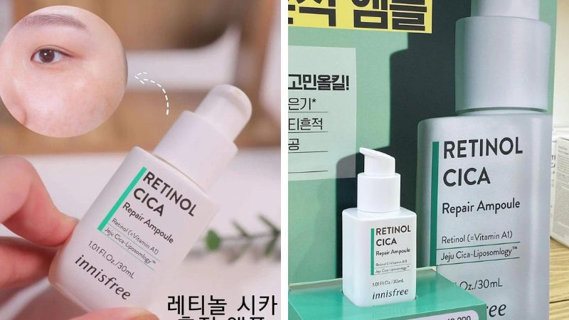 Tác dụng của retinol retinol cica từ Innisfree