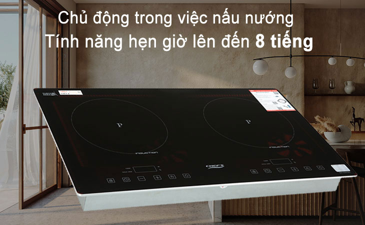 Bếp từ Chefs EH DIH321 có khả năng hẹn giờ nấu tiện lợi