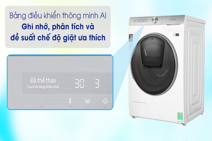 Ghi nhớ và đề xuất chế độ giặt với công nghệ trí tuệ nhân tạo AI 