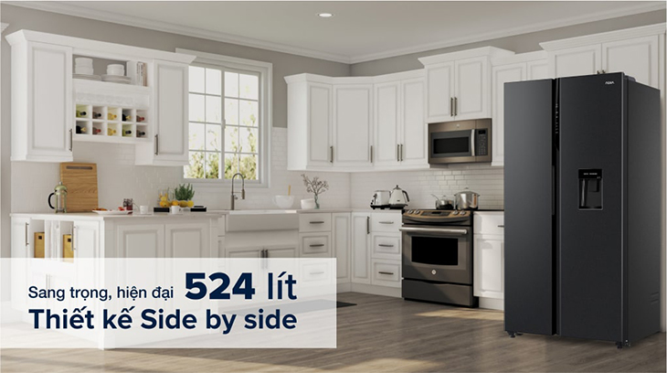 Tủ lạnh Aqua Inverter 524 lít AQR-SW541XA(BL)