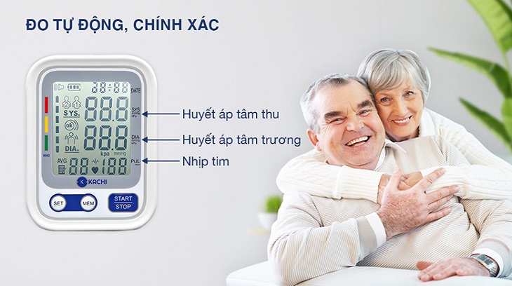 Máy đo huyết áp tự động Kachi RAK268 phù hợp với người cao tuổi