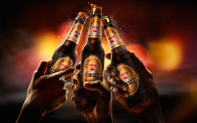 Cách sử dụng bia Trio Extra Stout