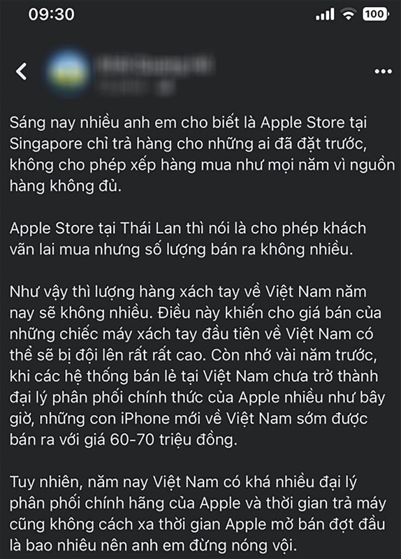 Người dùng Facebook chia sẻ tình hình Apple Store Người dùng Facebook chia sẻ tình hình Apple Store