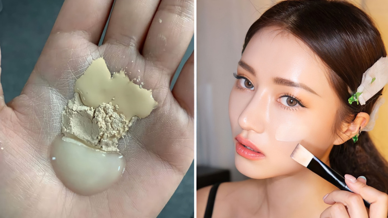 How to mix foundation with setting powder for long-lasting foundation