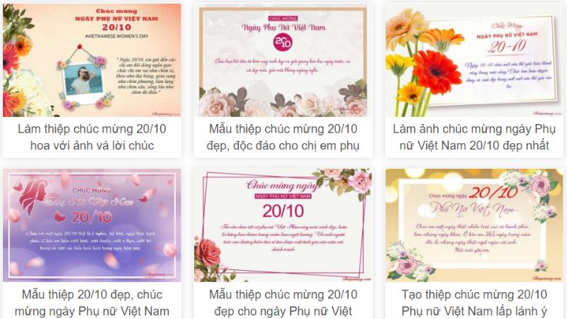Những mẫu thiệp chúc mừng ngày Phụ nữ Việt Nam 20/10 được thiết kế với sự tình tế và tinh tế sẽ khiến cho người nhận cảm thấy đặc biệt và được quan tâm. Điều này sẽ giúp cho món quà trở nên thêm ý nghĩa và đặc biệt. Nếu bạn đang tìm món quà trân quý cho vợ, mẹ hoặc người phụ nữ mình yêu thương, thì đây chính là lựa chọn hoàn hảo.