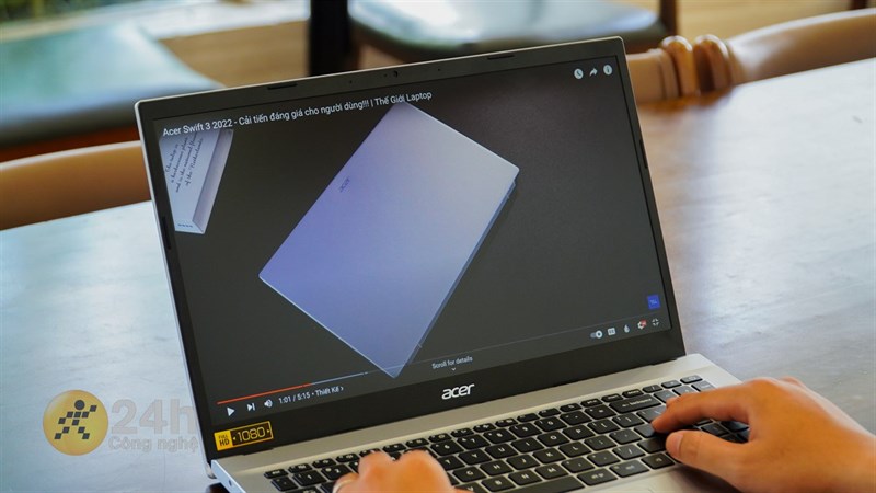 Màn hình 15.6 inch của Acer Aspire 3 A315 2022 đã giúp mình xử lý công việc năng suất hơn, giải trí đã mắt hơn.