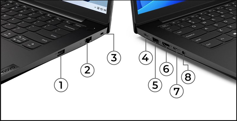 Hình ảnh các cổng Lenovo K14 Bussiness