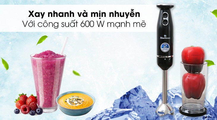 Máy xay cầm tay BlueStone khá đa dạng về công suất mạnh mẽ với khả năng xay ổn định