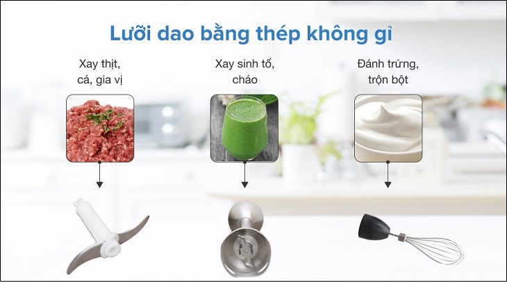 Máy xay cầm tay BlueStone sở hữu chất liệu cao cấp, đảm bảo an toàn cho sức khỏe người dùng