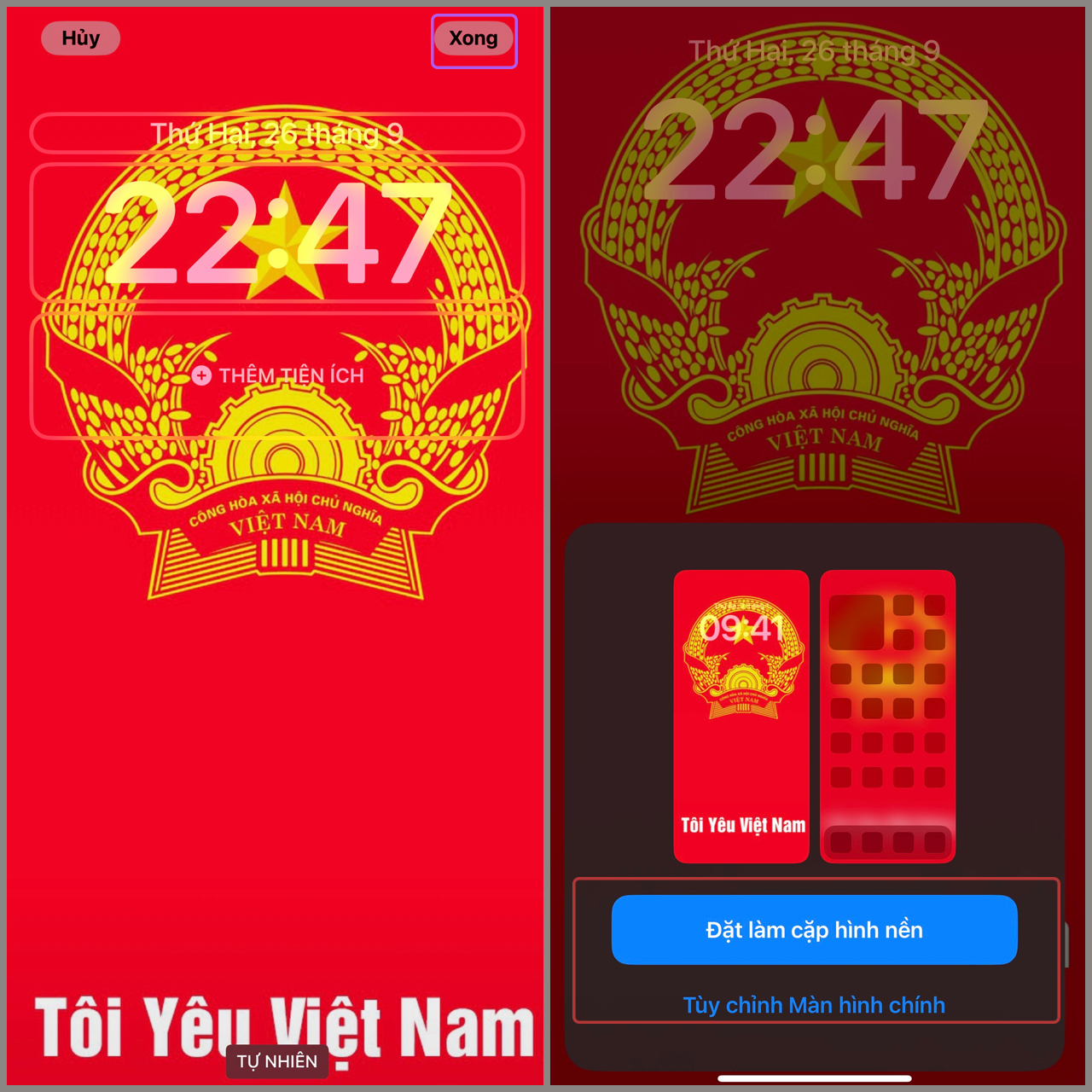 Hình nền Quốc huy Việt Nam cho iPhone giúp bạn thể hiện tình yêu nước