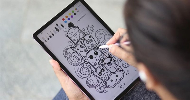 Thiết kế mặt trước của Galaxy Tab S6 Lite