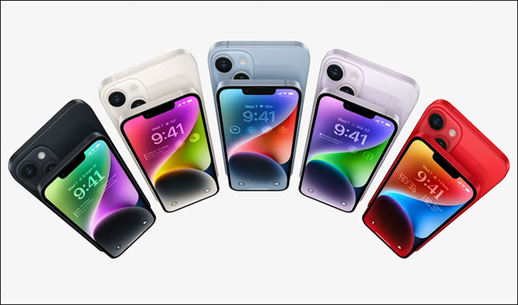 iPhone 14 bổ sung thêm 5 màu sắc mới bao gồm: Purple, Blue, Green, Shining Star, Dark Night và Product RED.