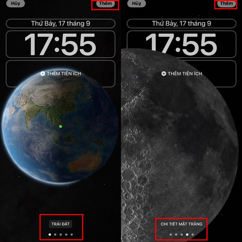 Hình nền trái đất iOs16 hiển thị theo thời gian thật chuyển từ màn hình  khoá