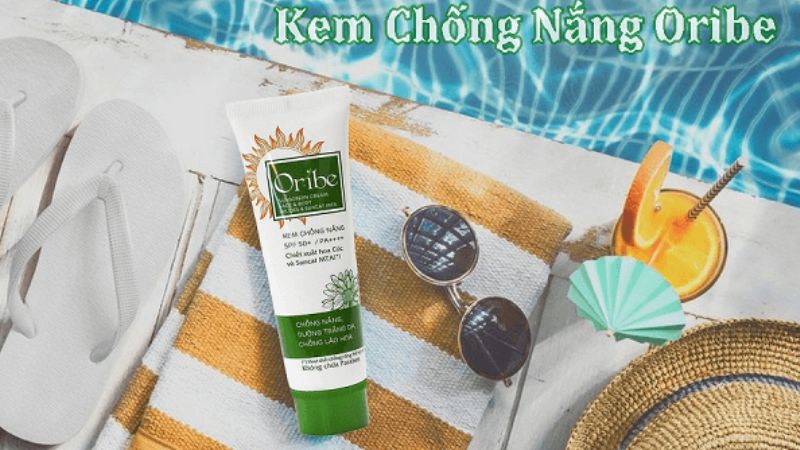 Bao bì và thiết kế kem chống nắng Oribe Sunscreen Cream Face & Body