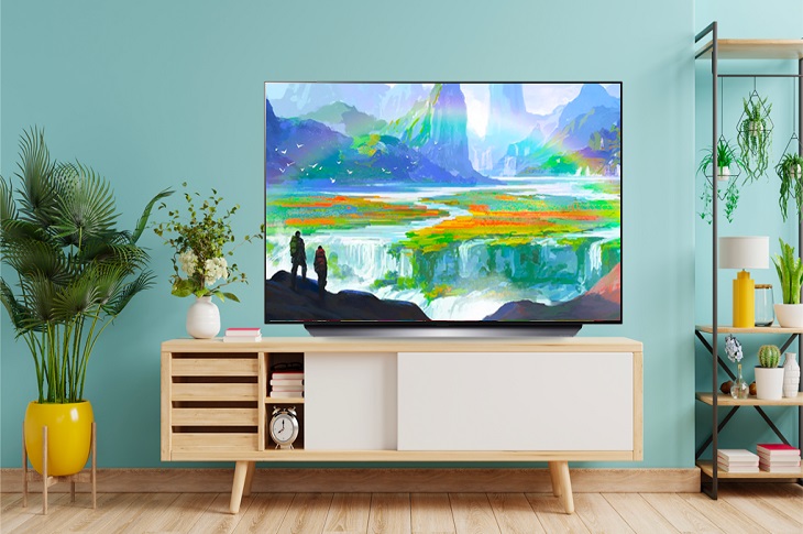 Smart Tivi OLED LG 4K 48 inch 48C2PSA có kích thước gọn gàng, phù hợp cho không gian gia đình