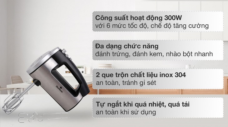 Máy đánh trứng Bluestone HMB-6333S 
