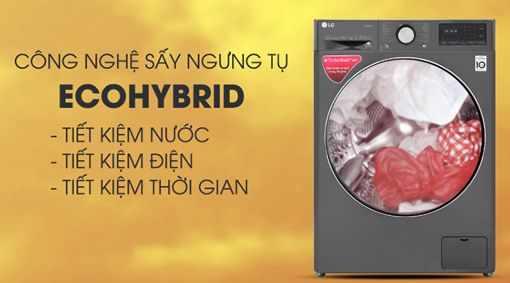 Công nghệ sấy EcoHybrid giúp tiết kiệm nước, điện và sấy nhanh chóng