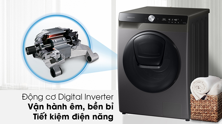 Máy giặt sấy Samsung sử dụng công nghệ Digital Inverter vận hành êm ái