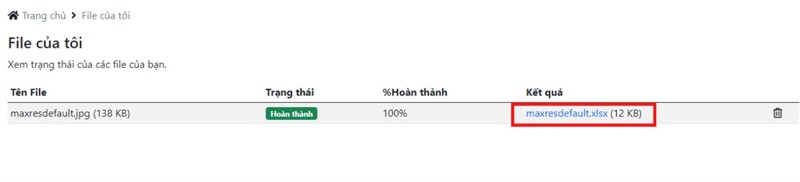 Cách chuyển hình ảnh sang Excel