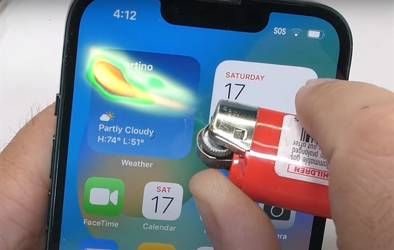 Điểm ảnh trên màn hình bị hư hại khi bị đốt quá lâu