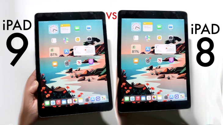 Thiết kế của iPad Gen 8 và iPad Gen 9