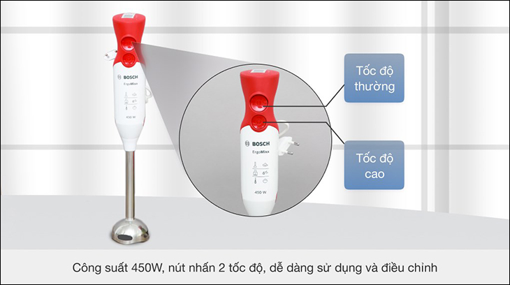 Máy xay cầm tay Bosch có công suất mạnh mẽ với nhiều tốc độ xay Máy xay cầm tay Bosch có công suất mạnh mẽ với nhiều tốc độ xay