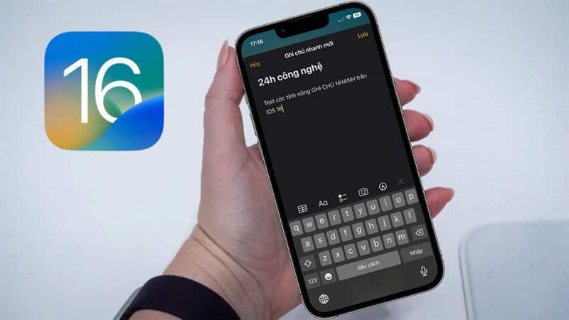 Cách tạo ghi chú nhanh trên iOS 16