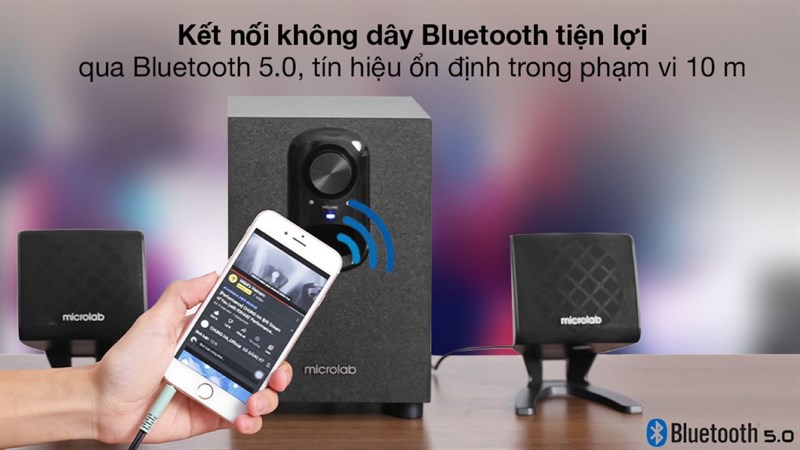 Kết nối bluetooth 5.0 tương thích với nhiều thiết bị. Kết nối bluetooth 5.0 tương thích với nhiều thiết bị.