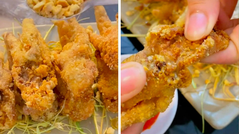 How to make fried chicken feet with salt and taste, love to eat