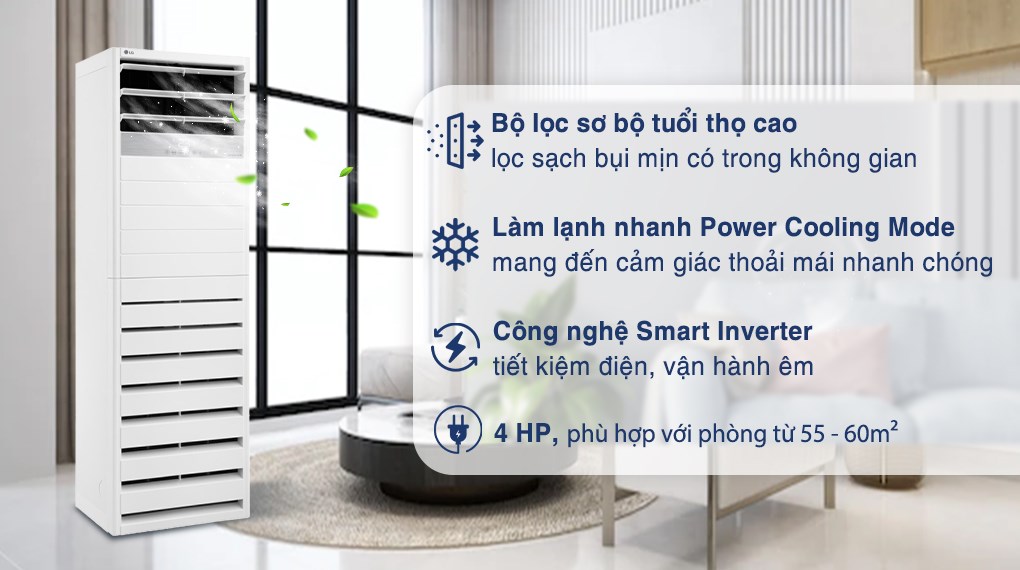 Máy lạnh tủ đứng Inverter LG 4.0 HP APNQ36GR5A4 