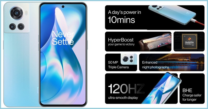Thông số kỹ thuật của OnePlus 10R 5G Prime Blue Edition