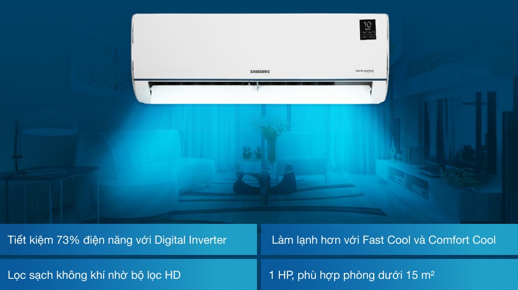 Máy lạnh Samsung Inverter 1 HP AR09TYHQASINSV 