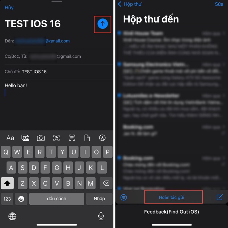 Cách tăng thời gian hoàn tác gửi mail trên iOS 16