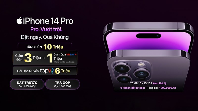 iPhone 14 thanh toán qua VNPay giảm thêm 1 triệu khi đặt trước