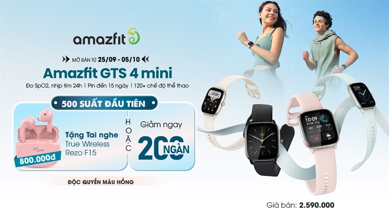 Amazfit GTS 4 Mini có mấy màu?