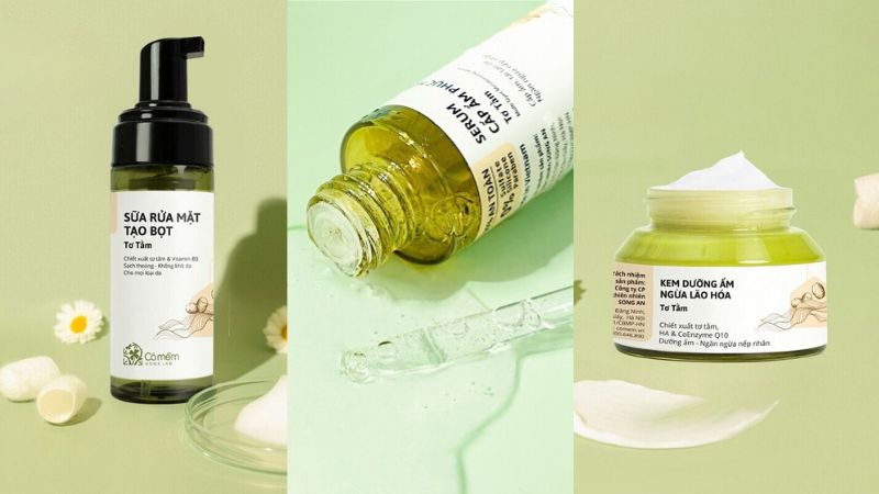 Set dưỡng da Tơ Tằm Cỏ Mềm