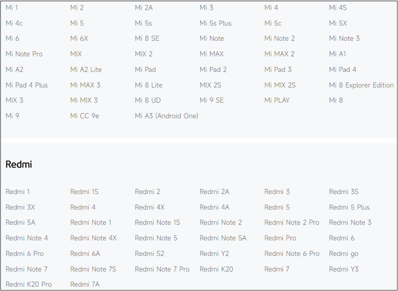 Danh sách đầy đủ các mẫu máy ngừng hỗ trợ
