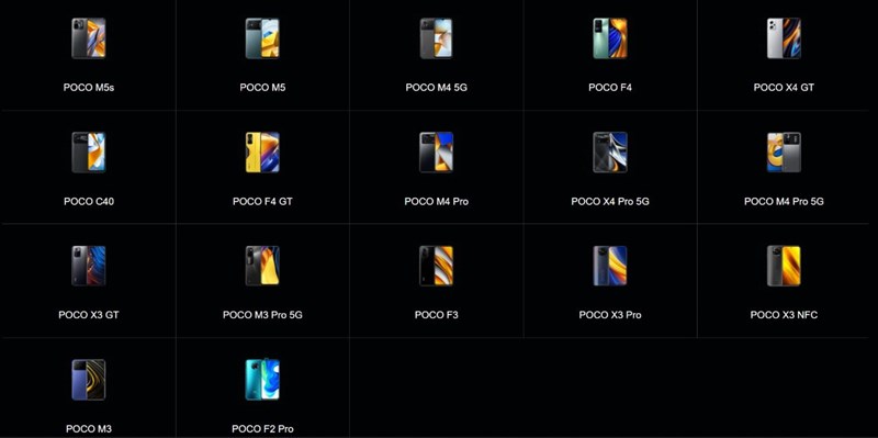 Các sản phẩm được hãng giới thiệu ở thời điểm hiện tại