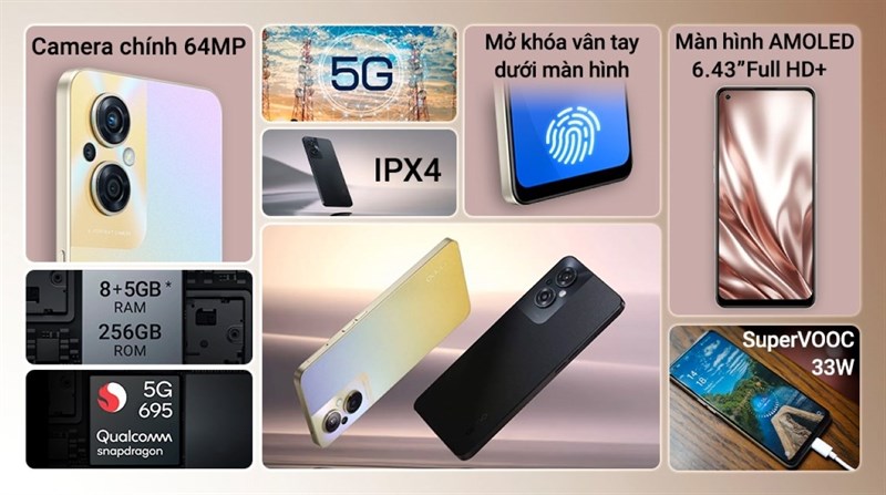 Snapdragon 695 5G được trang bị trên OPPO Reno8 Z Snapdragon 695 5G được trang bị trên OPPO Reno8 Z