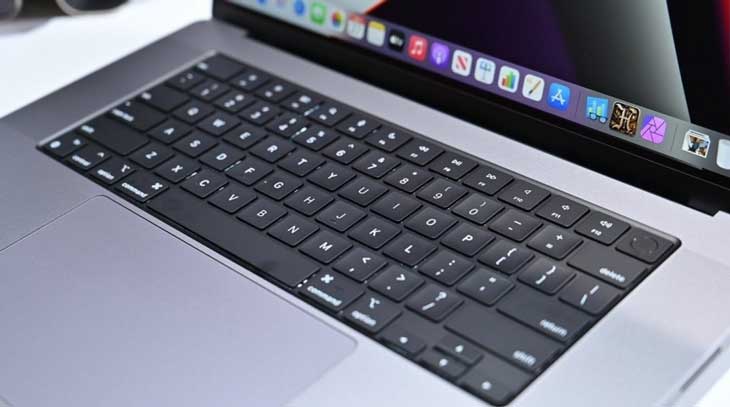 Laptop MacBook Pro 14 M1 Pro 2021 được hỗ trợ thao tác nhanh với TouchPad đa năng 