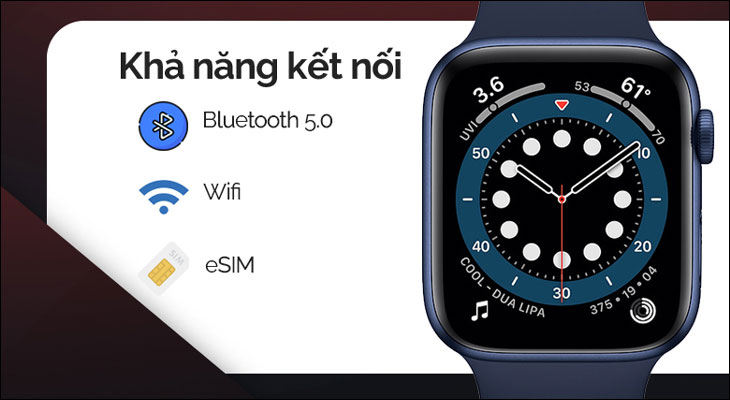 Apple Watch SE và Series 6 đều có thể kết nối Wifi hoặc LTE