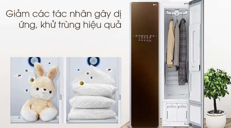 Tủ chăm sóc quần áo thông minh LG 3 móc Styler màu nâu S3RF