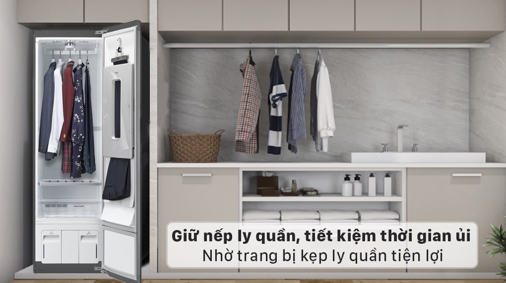Tủ chăm sóc quần áo thông minh 5 móc LG Styler màu gương kính S5MB
