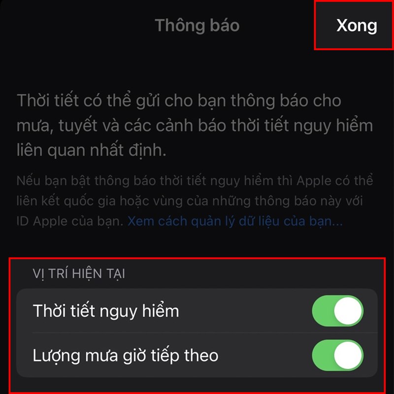 Cách nhận thông báo thời tiết khắc nghiệt trên iOS 16 Cách nhận thông báo thời tiết khắc nghiệt trên iOS 16