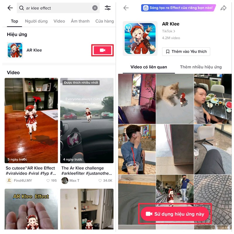 Hướng dẫn bật filter AR Klee của Genshin Impact trên TikTok cực kì đáng yêu