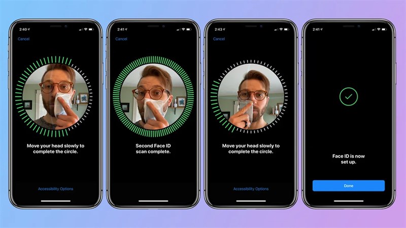 Face ID nhận dạng với khẩu trang