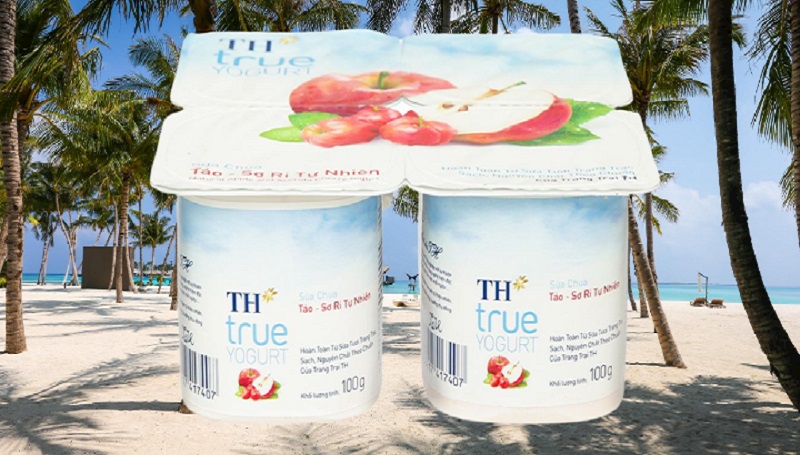 Sữa chua ăn TH True Yogurt vị Táo - sơ ri nổi bật, thanh lịch