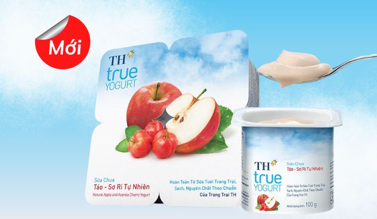 Mới lạ hương vị táo - sơ ri từ sữa chua TH True Yogurt