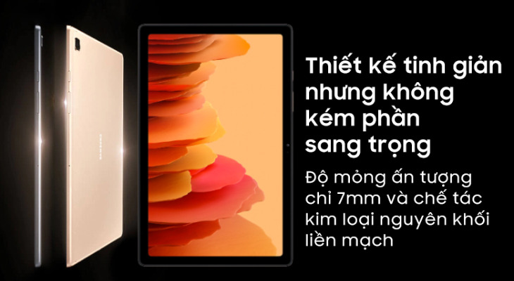 Samsung Tab 7 có thiết kế kim loại nguyên khối